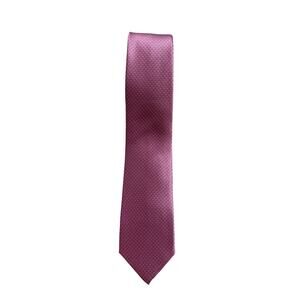 Michael Kors Men’s Silk Tie Pink Geometric Pattern Necktie 3.25” Business Formal